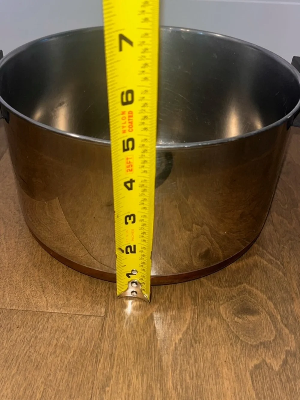 Vintage Revere Ware 4 Quart Stainless Steel Copper Bottom Pot W/Lid: 86